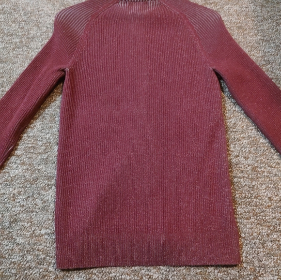 INC International Concepts Men's Zip up Sweater Medium M Dark red and Gray - Picture 6 of 6